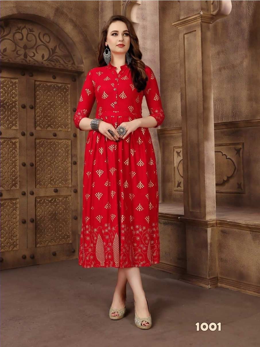 Fabfirki Kitty Party Vol-1 Plain Print Wholesale Kurta Fabfirki Kitty Party Vol-1 Plain Print Wholesale Kurta